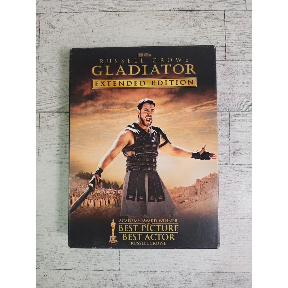 GLADIATOR 3 Disc Extended Edition Box Set DVD Russell Crowe 2005